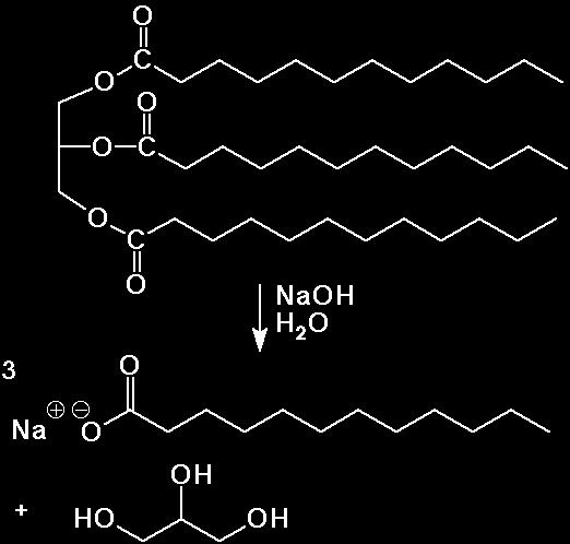 szappan és glicerin keletkezése zsírok lúgos hidrolízisével 2. Kationos tenzidek: kvaterner ammónium-sók (kvatok), invert szappanok. Legalább az egyik R lánc hosszú.