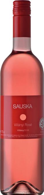 Sauska Rosé 2016 Villány A házasítás alapja most is a kékfrankos. Ezt merlot, kis cabernet franc és syrah fűszerezik villányi és siklósi területekről, rozénak szüretelve.