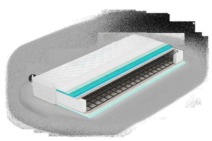 6 cm vastagságú Memory foam, azaz emlékező hab található itt, mely felveszi a test alakját, körülöleli azt. A végeredmény ez a különleges és elegáns matrac.