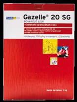 ROVARÖLŐ SZEREK Gazelle 20 SG FELSZÍVÓDÓ, SZÉLES HATÁSSPEKTRUMÚ ROVARÖLŐ SZER A LEGÚJABB, VÍZBEN VALÓDI OLDATOT KÉPEZŐ GRANULÁTUM FORMÁBAN.