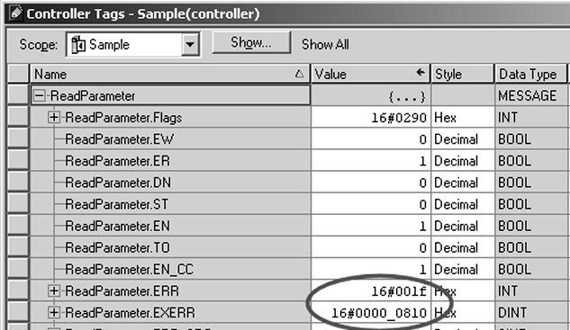 6 I 0 Az Ethernet Industrial Protocol (EtherNet/IP) Az Explicit Messages segítségével végzett paraméterezés visszatérési (return) kódjai 6.