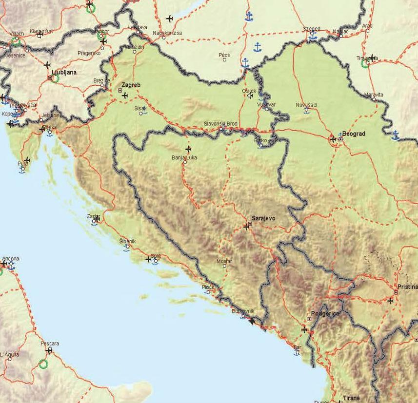 Dubrovnik-Neretva megye közúti összeköttetése kompromittált azzal a ténnyel, hogy kis távolságon kétszer szükséges átlépni a Bosznia és Hercegovina-i határt.