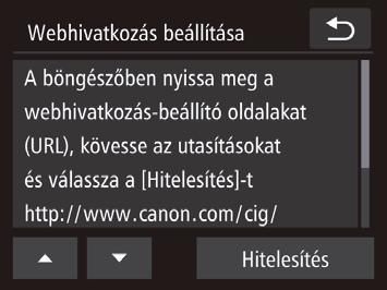 A CANON image GATEWAY oldal eléréséhez számítógépen vagy okostelefonon lépjen a http:www.canon. comcig weboldalra.