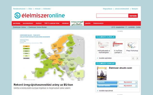 ONLINE ÉLELMISZER WEBOLDAL 75 000 egyedi látogató havonta 125 000 oldalletöltés havonta Az Élelmiszer online piacvezető weboldal az FMCG-szektorban.