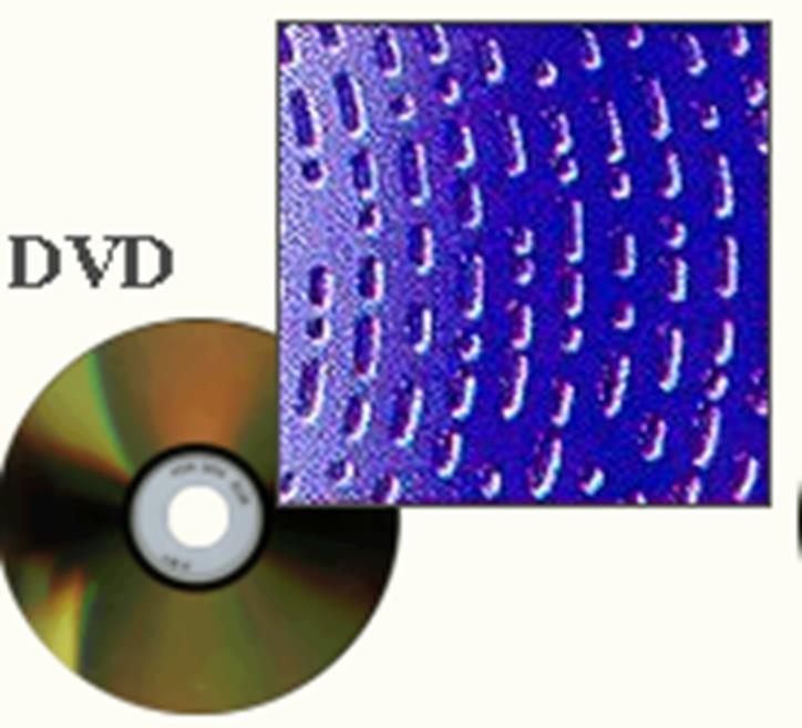 2., DVD lemez (Digital Video Disc) Főként mozgókép és jó minőségű hang, valamint adat tárolására használatos.