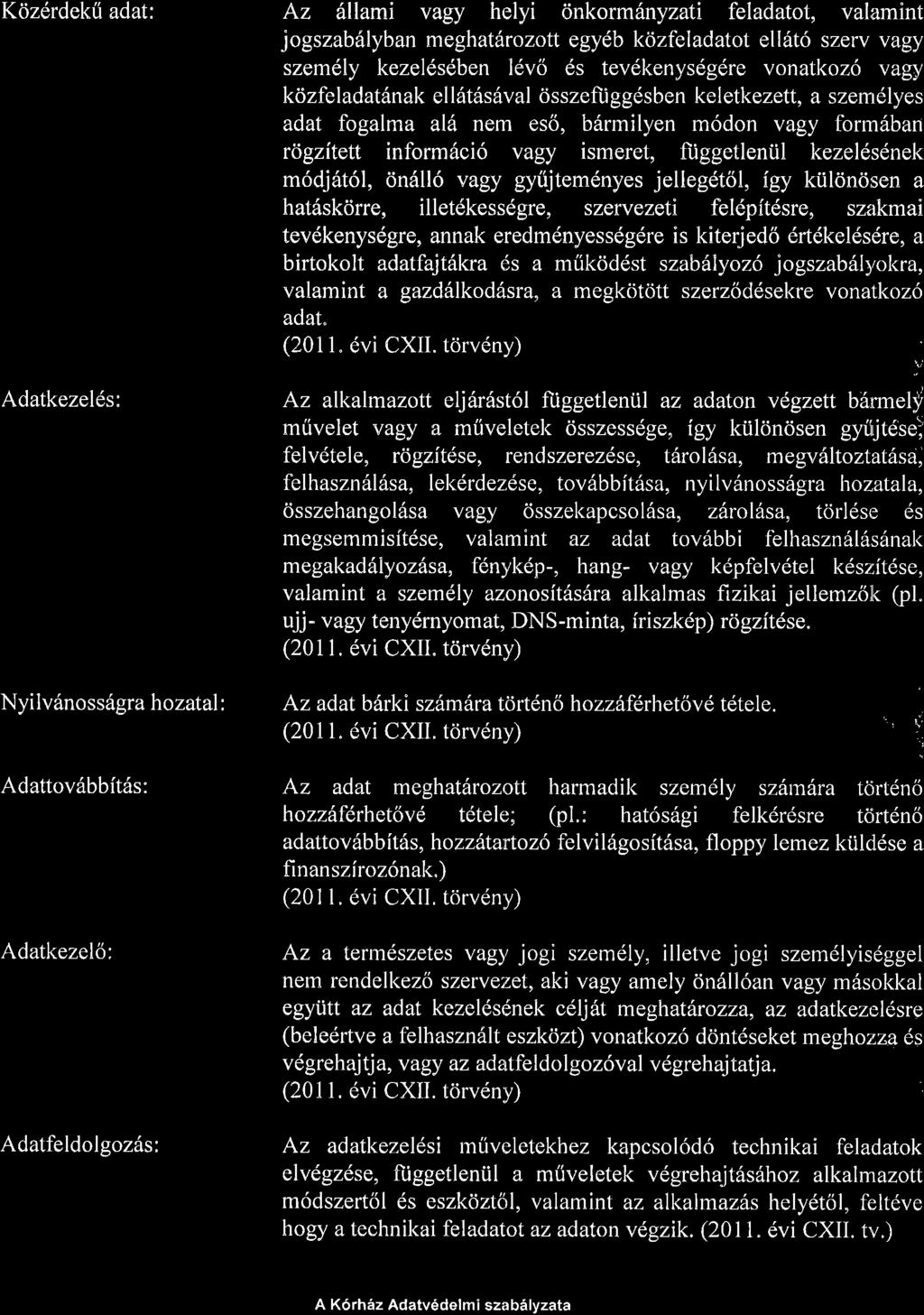 Krizerdek[i adat: Adatkezel6s: Nyi lv6no s s tryr a hozatal : Adattov6bbit6s: Adatkezelo: Adatfeldolgoz6s: Az illlami vagy helyi dnkorm6nyzati feladatot, valamint jogszab6lyban meghathrozott egydb