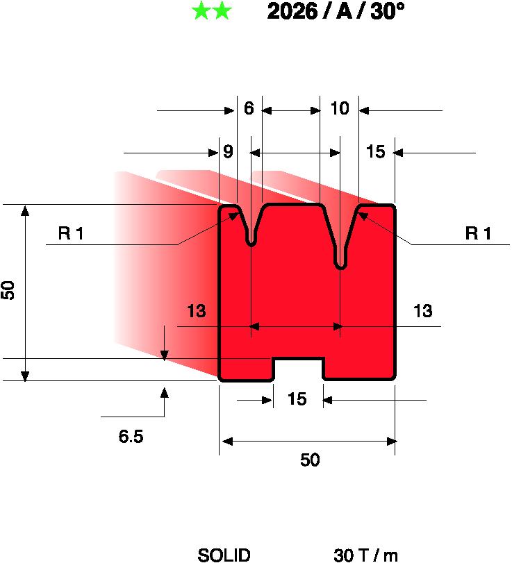 Standard hosszak: 835 mm, 415 mm, 835 mm 2026/A/30