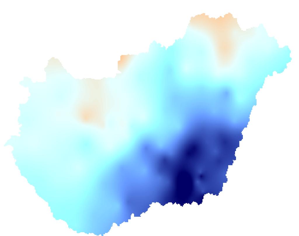 Szembetn, hogy az ország délkeleti részén a Baja-Kiskunfélegyháza-Túrkeve- Biharkeresztes vonaltól délre es területen a 6 nap alatt lehullott csapadék mennyisége mindenütt elérte, helyenként