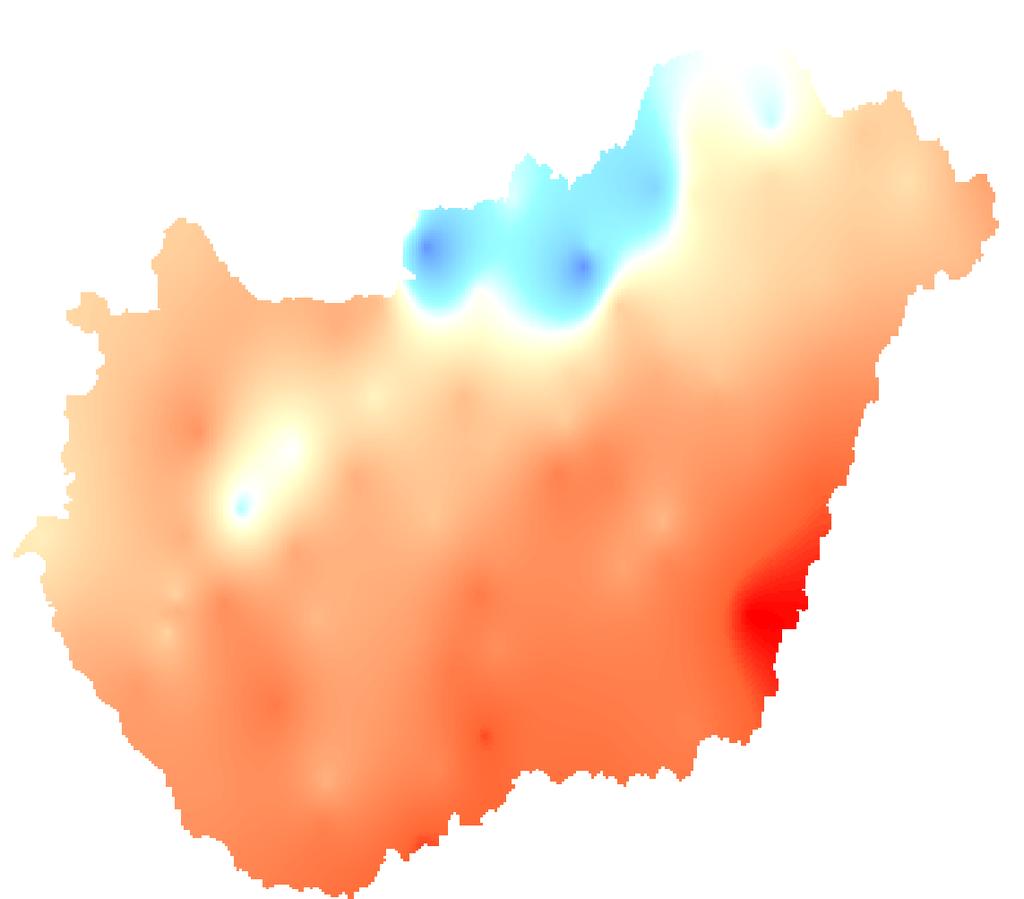 Léghmérséklet A december havi középhmérséklet -2,5 C (Kékestet) és 3,0 C (Békéscsaba) között alakult, az országos területi átlagérték 1,3 C volt, ami 1,1 C-kal magasabb az átlagnál. A 2009.