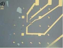 b) 25 µm rácsállandójú kis markerrendszer litografálása az elektródák