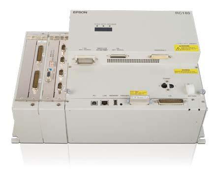 Epson RC180 robot vezérlő Az Epson RC180 kompakt méretű robot vezérlő, minimális telepítési területet igényel, széles körű felhasználást és megbízhatóságot nyújt.
