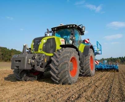 (900 + 600) Minden AXION 870-820 modell felszerelhető a lehető legnagyobb, 2,05 m átmérőjű hátsó abronccsal. Az első abroncsok átmérője akár 1,60 m lehet.