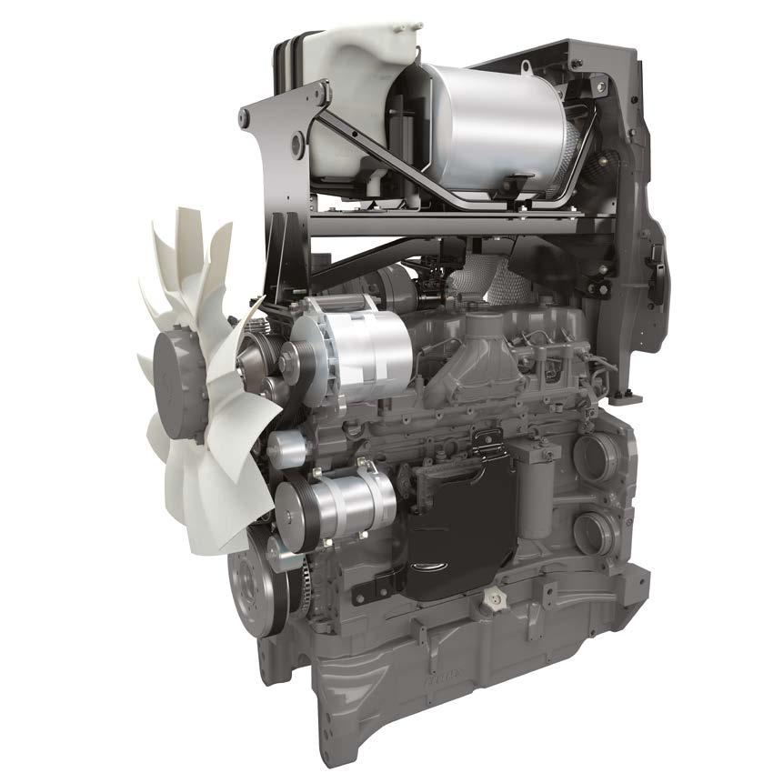 Tiszta erő. Motor Az erőforrás. Az egyben nyíló motorháztető alatt egy 6-hengeres FPT NEF 6 6,7 literes (Power Train) motor dolgozik, amely megfelel a Stage IV (Tier4) kipufogógáz normának.