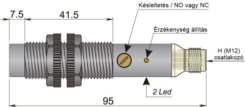 18mm átmérő Csatlakozós, késleltetős beépíthető típus Csatlakozós, késleltetős SC18SP-AE TE1' NO/NC H SC18SP-AE TE' NO/NC H