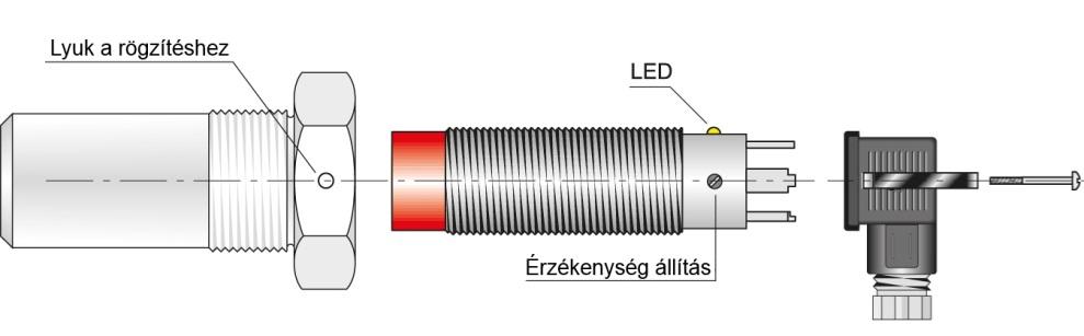 Az érzékenység állításával a kapacitív érzékelő