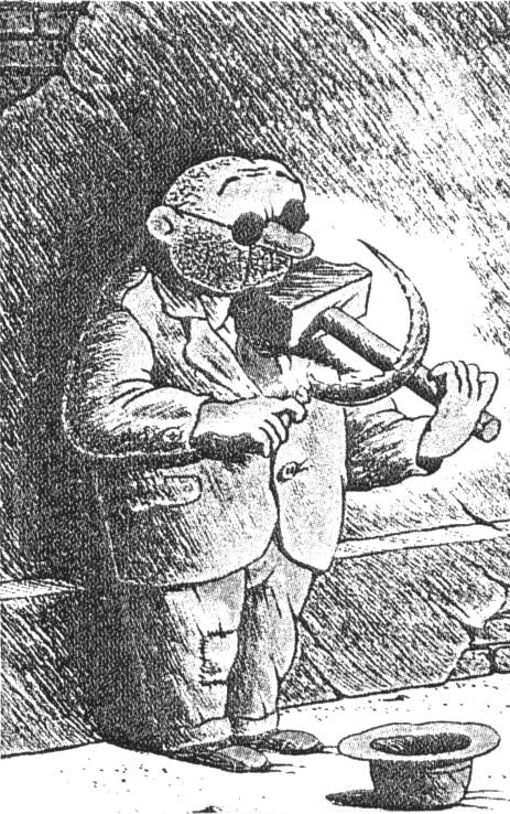 18. A feladat a szocialista világrendszer történetére vonatkozik. (e, rövid) Elemezze az 1980-as évtized végén készült karikatúrát!