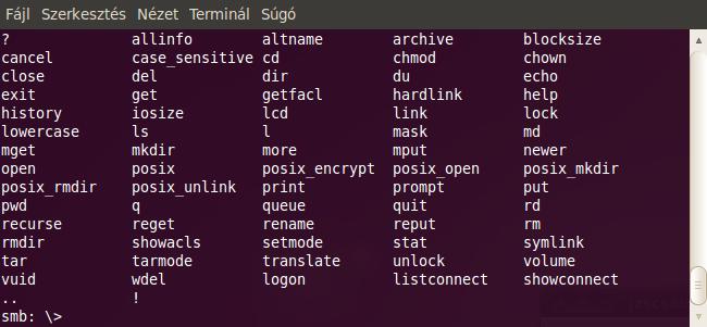 Windows megosztás elérése Linux alól 2 Csatlakozás egy megosztáshoz: smbclient //<netbiosnév>/<megosztásnév