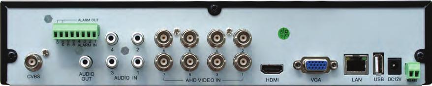 Pentabrid (AHD 3.0 + analog + IP) video rendszer 8 csatorna DVC AHD 3.0 video rögzítő - 4K HDMI Technikai jellemzők Modell DRA-7708H 8 csatorna pentabrid AHD 3.