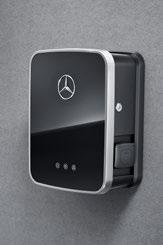 Az utcai berendezések mellett az otthoni feltöltés jelenti a legkézenfekvőbb megoldást. A 11, illetve 22 kw maximális teljesítményű Mercedes-Benz Wallbox jelentősen lerövidíti a töltési időt.