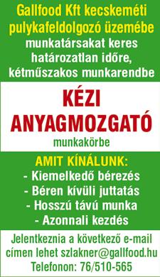 : 06209560131 E-mail: Betanított fémipari munkatárs munkakörbe munkatársakat keresünk két-három mûszakos munkarendbe, Jelentkezés: Trenkwalder Kft.