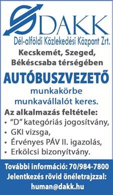 : 06209560131 E-mail: Operátor munkakörbe keresünk munkatársakat folyamatos 12 órás munkarendbe 3+3 váltásban, Jelentkezés: Trenkwalder Kft.