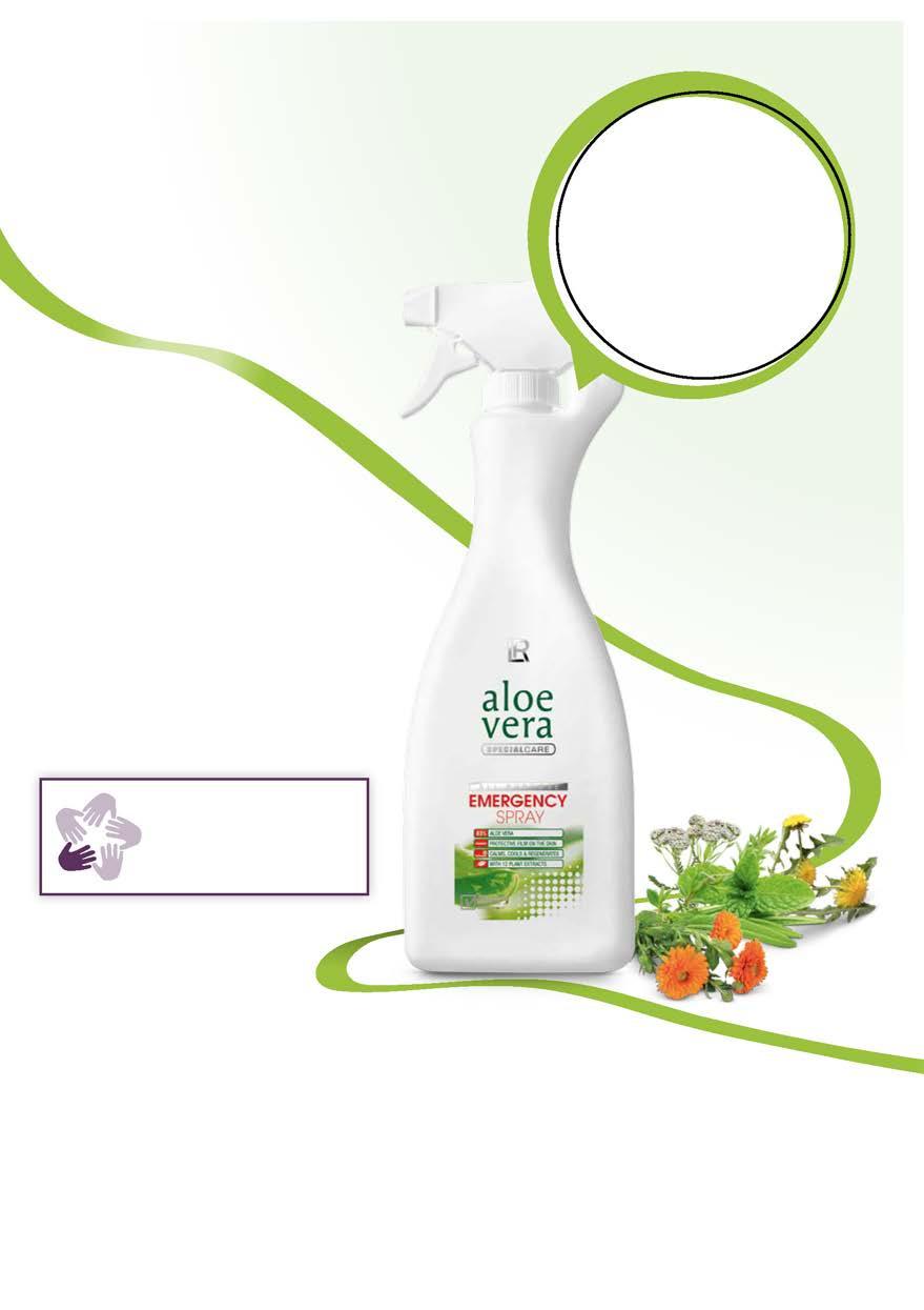 Speciális ápolás tavasszal is % 25MEGTAKARÍTÁS Special Offer ALOE VERA ELSŐSEGÉLY SPRAY Az aloe vera és tizenkét értékes növényi kivonat hatékony kombinációja.