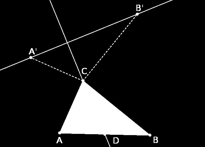 3.2. Mintafeladat. Az ABC háromszögben forgassuk el a B csúcsot a C csúcs körül π/2-vel (B ), míg A-t ugyancsak C körül π/2-vel (A ).