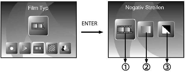 Film típusválasztás (csak filmszkennelési mód) A film vagy a negatív szkennelésnél be kell