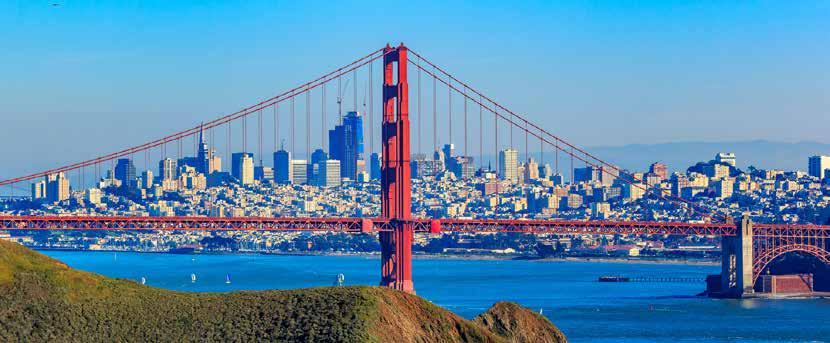 KULTÚRA ÉS LÁTNIVALÓK USA A NYUGATI PART FÉNYEI ÉS A GRAND CANYON 1. nap Elutazás Budapestről San Franciscóba menetrend szerinti repülőjárattal, átszállással.