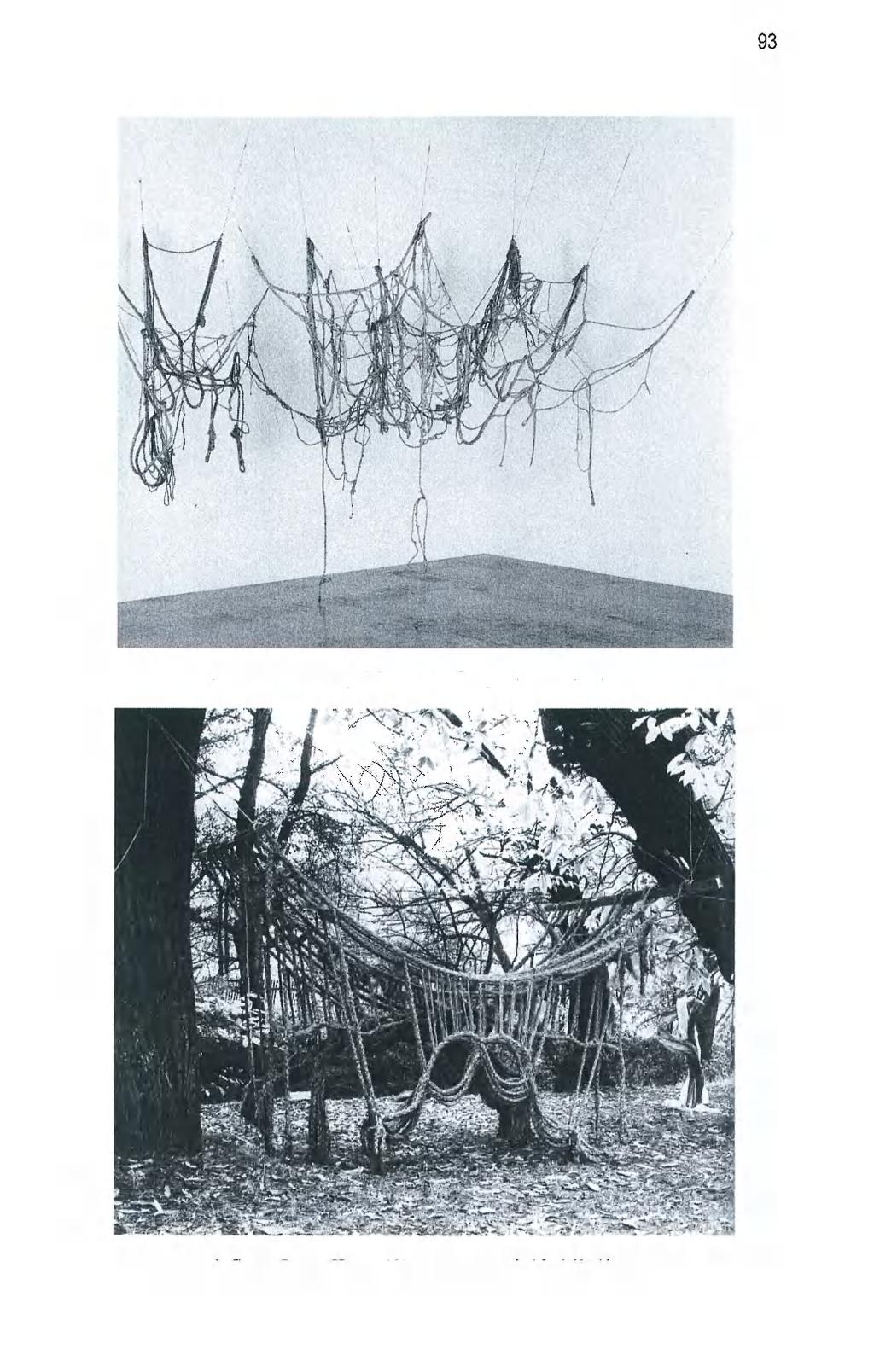 3. Eva Hesse: Untitled, 1970, kötél, zsinór, latex, fiiggesztés