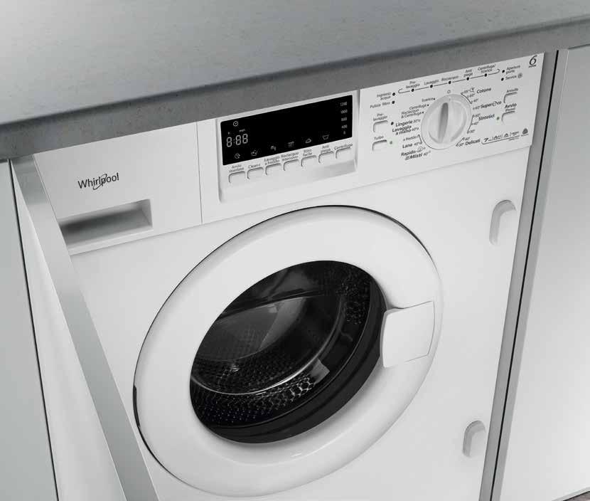 ÉRZÉK beépíthető mosógépei kényelmesebben illeszkednek, mint a hagyományos 50 lieteres mosódobbal rendelkező gépek a 60 cm-es helyre, ezzel biztosítva Önnek a kapacitást, mellyel akár 7 kg ruha is