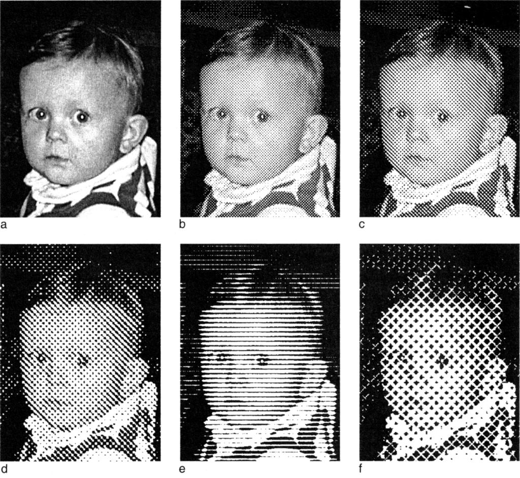 Diffusion Dither, azaz szórt árnyalás a harmadik variáció. Ez az átalakítás a grafikailag legtöbbet ígérô lehetôség.
