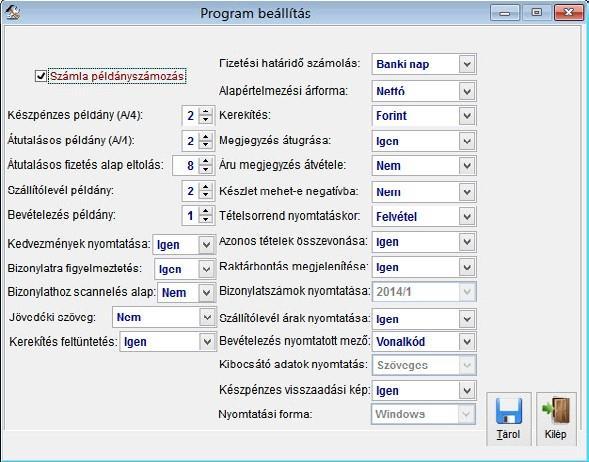RENDSZER MENÜ 66 A felvett felhasználónév megjelenik az általa készített bizonylaton, ezért lehetőleg a teljes nevet adjuk meg.