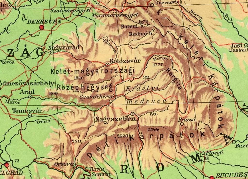 Cholnoky 1926 Német: rendszertelenség