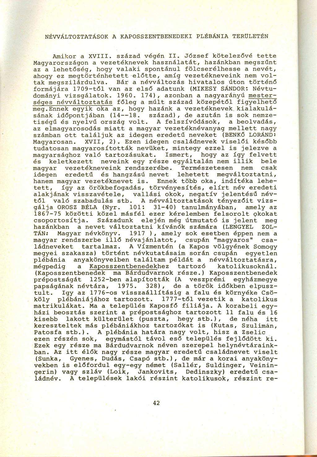 Amikor a XVIII. század végén II.