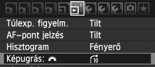 x Képe gyors eresése I Ugrás a épe özött (ugrásmegjelenítés) Egyépes megjelenítés esetén a <6> tárcsa elforgatásával ugorhat a épe özött. Ugrási mód Lejátszási pozíció 1 2 Válassza i az ugrási módot.