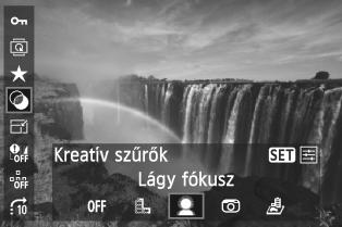 Q Gyorsvezérlés megjelenítés özben Ha lejátszás özben megnyomja a <Q> gombot, a övetezőet állíthatja be: [3 Képe védelme, 3 Elforgatás, 4 Értéelés, 3 Kreatív szűrő, 3 Átméretezés (csa JPEG-épenél), 4