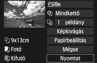 wnyomtatás 5 6 7 Adja meg a dátum- és fájlszámnyomtatást. Válassza i a szüséges beállításoat. Válassza a <I> lehetőséget, majd nyomja meg a <0> gombot.