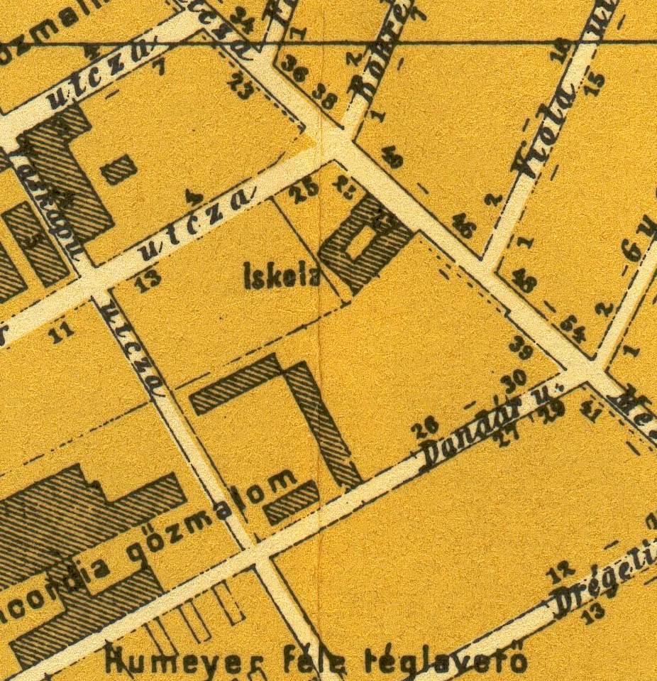 Budapest térképe, rajzolta Homolka József. 1896.