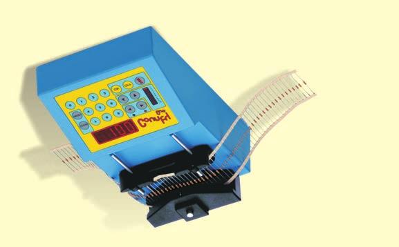 028 forgatható SMD-állvány és a 8301.030 SMD heveder adapter választható tartozékok AXIÁLIS SZÁMLÁLÁS A mûanyag mozgatható sín axiális alkatrészek számlálásához van beállítva (lásd fenn). 8301.023 TEKERCSELÕ ÁLLVÁNY RADIÁLIS SZÁMLÁLÁS A mûanyag mozgatható sín radiális számláláshoz van beállítva (8301.