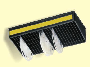 Smd tekercstartó 7805.692 LICEFA tartó 25 tekercshez, max. átmérõ 220 mm Külsõ méretek 450x240 mm 25 beosztás állítható szélességgel ESD vákuum-formázott, fekete színû 7805.692 7805.