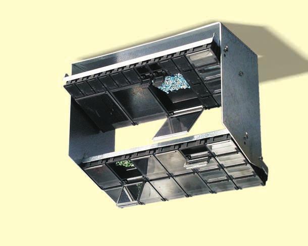 Snapbox SMD alkatrészek tárolására alkalmas dobozok rugós fedéllel, négy különbözõ méretben. Egymáshoz illeszthetõk.