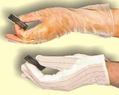 A tenyérrész csúszásgátló Latex-szel van bevonva.rg 10 8 W 7805.001 Antisztatikus kesztyû kis méretben 7805.002 Antisztatikus kesztyû közepes méretben 7805.