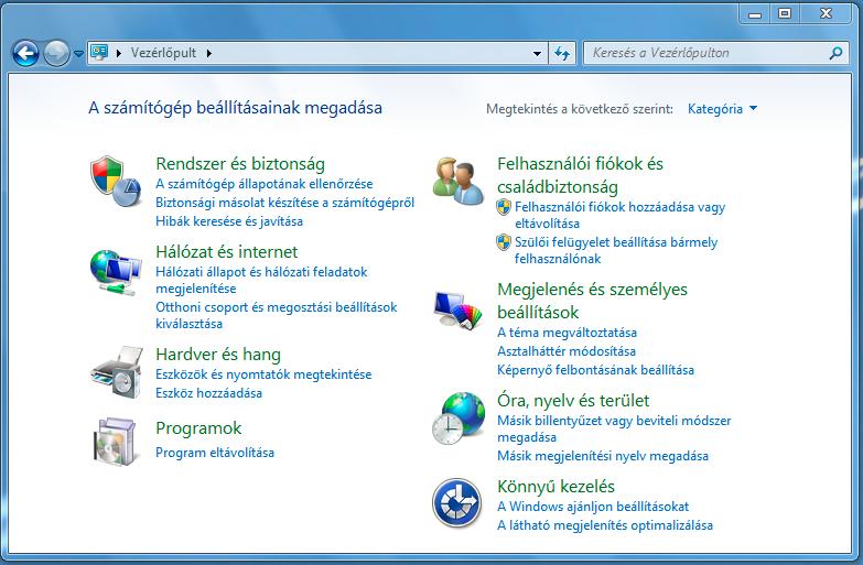 Az értesítési terület A tálca jobb oldalán levő értesítési terület a programok köztük a háttérben futó, tehát kommunikációt nem igénylő programok aktuális állapotáról jelenít meg adatokat.