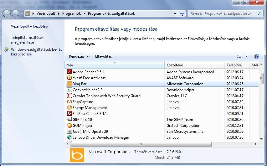 A Windows mindennapi használata Programok telepítése és törlése A Windows operációs rendszer alatt futó programok többségét nem tudjuk úgy használni, hogy rámásoljuk a merevlemezre (pl.