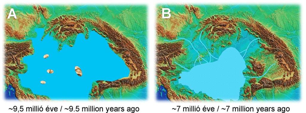 et al. 2013), azzal az eltéréssel, hogy közvetlen tengeri kapcsolatok hiányában a tó vízszintje nem feltétlenül követte a globális tengerszint periodikus változásait (lásd pl.: Sztanó et al. 2012).