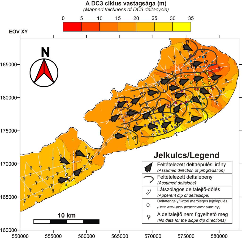 csücskében (lásd 3.10. ábra KÉK vége, Balatonkenese magasságában). Ez a jelleg a későbbi ciklusokban már sehol sem figyelhető meg. 3.20.