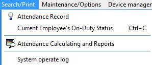 Attendance Device Management Employee Leaving on Business/Asking for Leave: A dolgozók távolléte esetén itt be lehet állítani, hogy mikortól meddig van távol, és milyen okból.