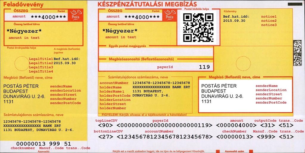 Hibrid Szolgáltatás másolatkészítési rend 6. ábra: A Cheque.