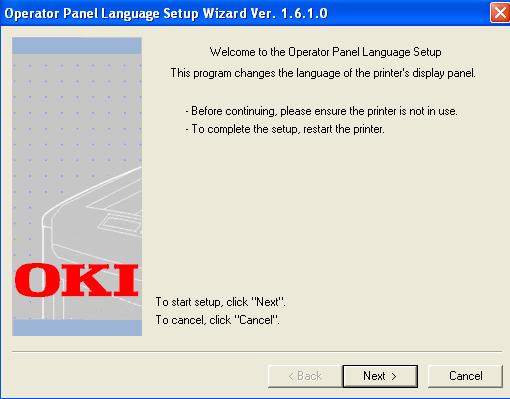 Windows operációs rendszerhez való segédprogramok A kezelőpanel nyelvének beállítása A kezelőpanel kijelzőjének nyelve igény szerint módosítható.